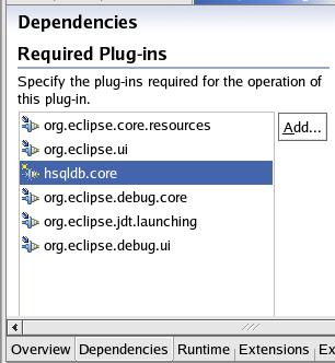 hsqldb.ui plug-in main proprieties